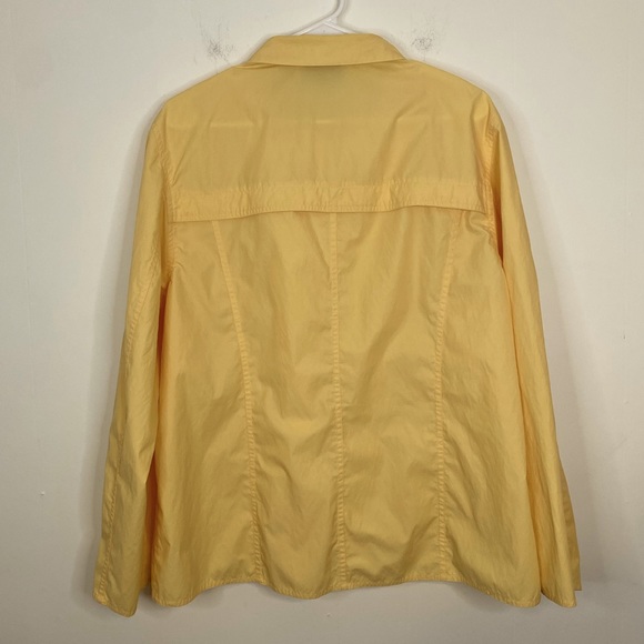 CHICO’S Women’s XL Light Lemon Yellow Light Weight Zip Up Spring Jacket - Picture 2 of 6